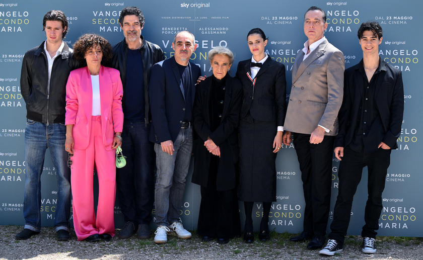 Cast of 'Vangelo secondo Maria' movie poses at photocall in Rome