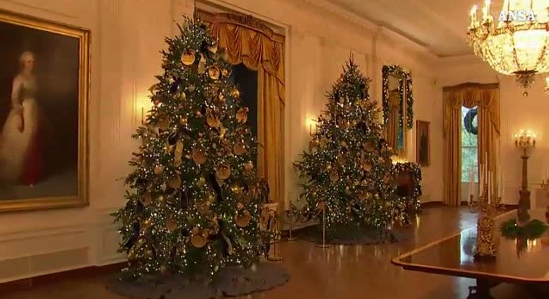 La Casa Bianca decorata per il Natale © ANSA