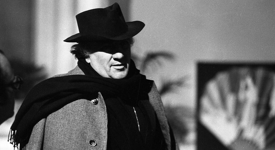 Federico Fellini durante la lavorazione a Roma di Amarcord 13 March 1973. ANSA/OLDPIX © ANSA/OLDPIX