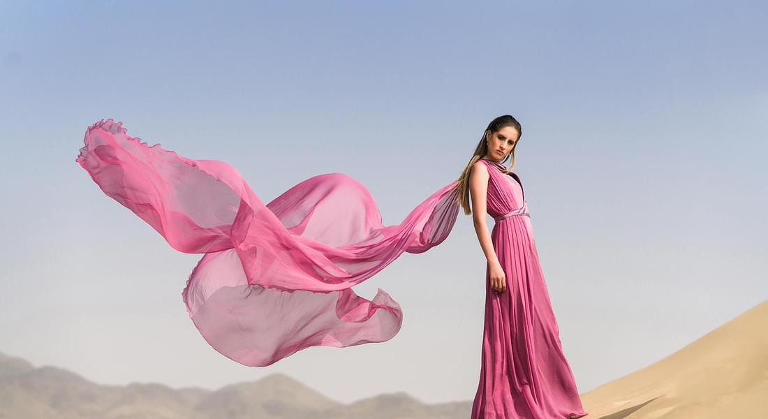 la modella saudita Taleedah Tamer - ANTONIO GRIMALDI AW 18/19 COUTURE CAMPAIGN © ANSA