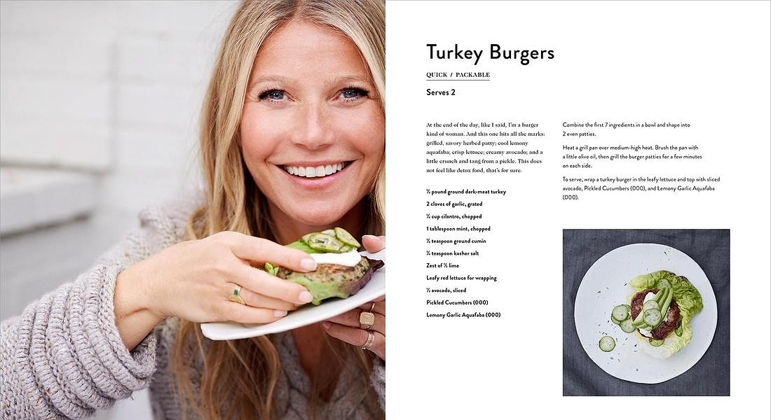 Hamburger 'pulito' nel nuovo libro di Gwyneth Paltrow © ANSA