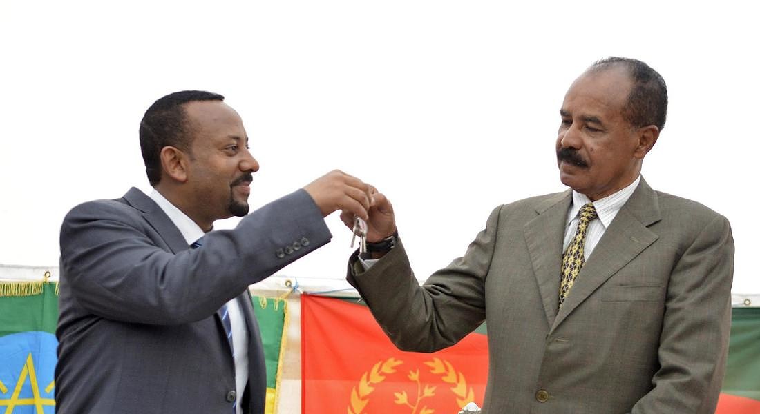 Ethiopian PM Abiy Ahmed Ali wins Nobel Peace Prize. Nella foto con il presidente etiope Isaias Afwerki © EPA