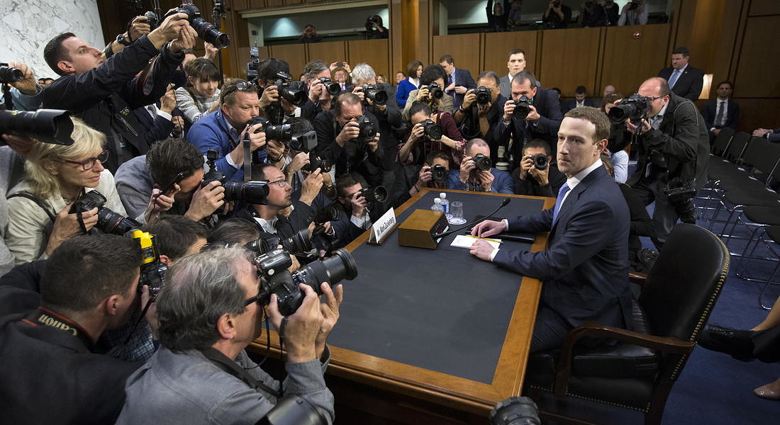CEO of Facebook Mark Zuckerberg testimonia in Senato  - 2018 © EPA
