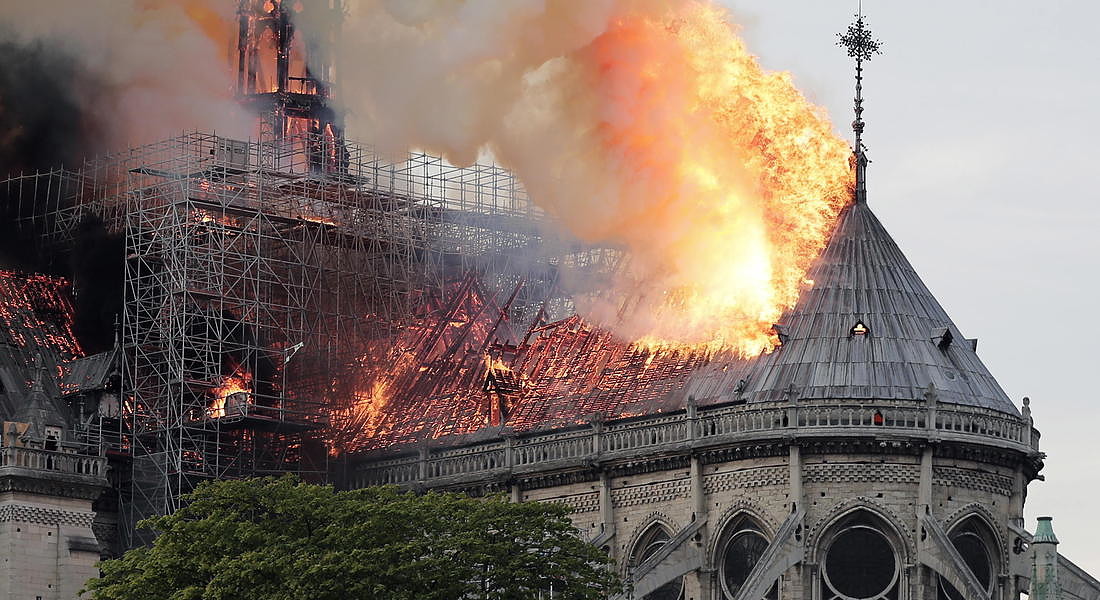 Cathedral of Notre-Dame of Paris on fire - 2019 © EPA