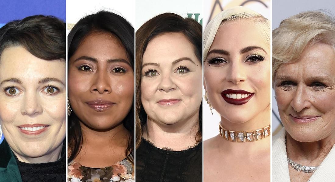 Olivia Colman,Yalitza Aparicio,Melissa McCarthy,Lady Gaga e Glenn Close candidate all'Oscar 2019 come migliori attrici protagoniste © ANSA