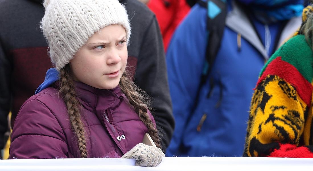 Greta Thunberg durante la protesta per il clima ad Amburgo © EPA