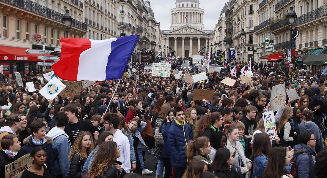 France Climate Student Protests © AP