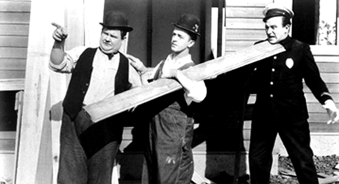 In una foto d'epoca Stan Laurel e Oliver Hardy © ANSA