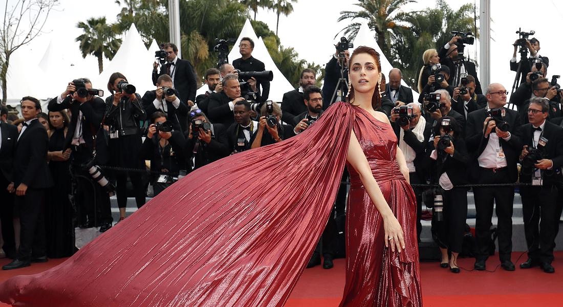 La Belle Epoque Premiere - 72nd Cannes Film Festival: Miriam Leone (abito Gucci in inedito lamè di seta color ruggine ) © EPA