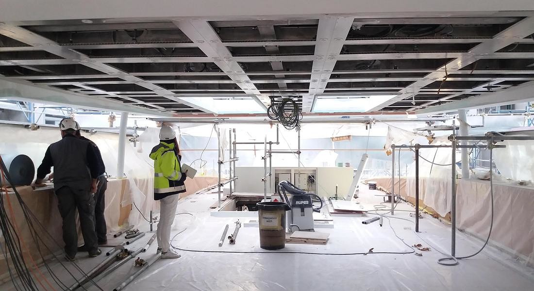 salone open di giga-yacht in costruzione Baglietto © ANSA