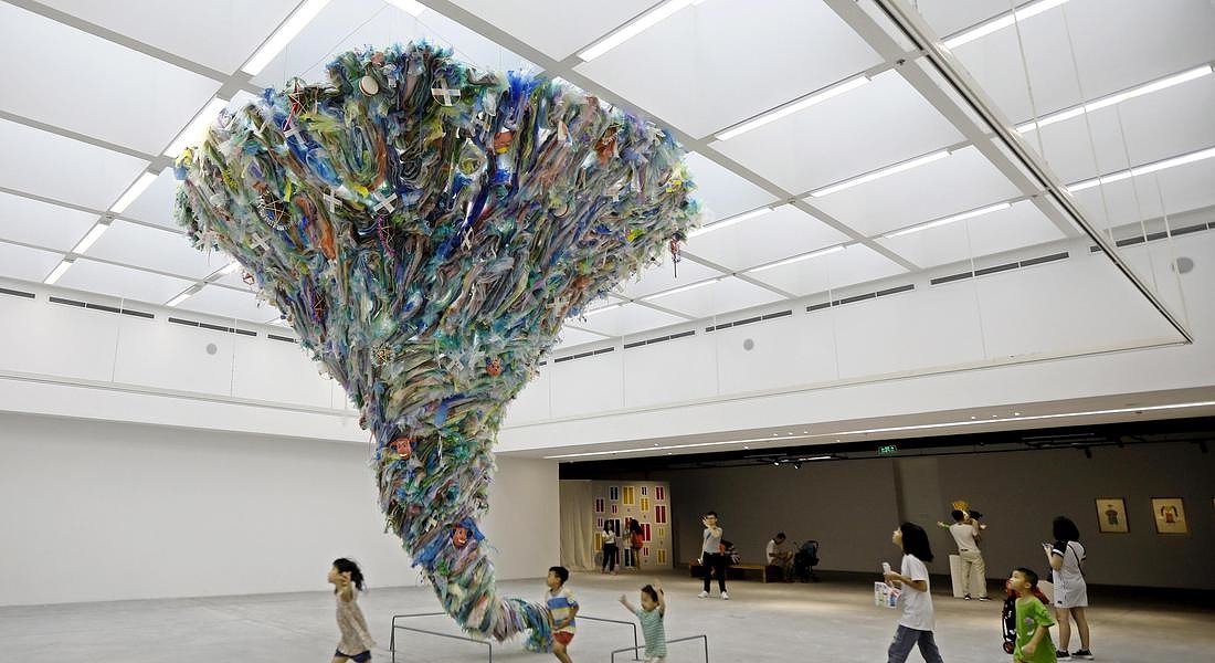 'Plastic Planet' exhibition in Hanoi © EPA