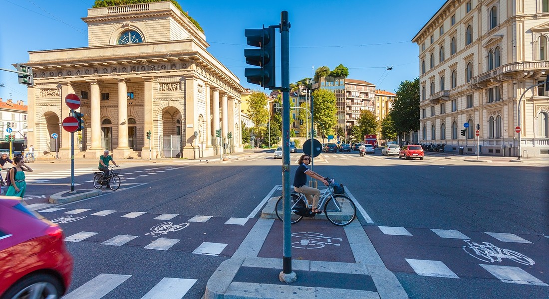 Milano senza auto, solo biciclette foto iStock. © Ansa