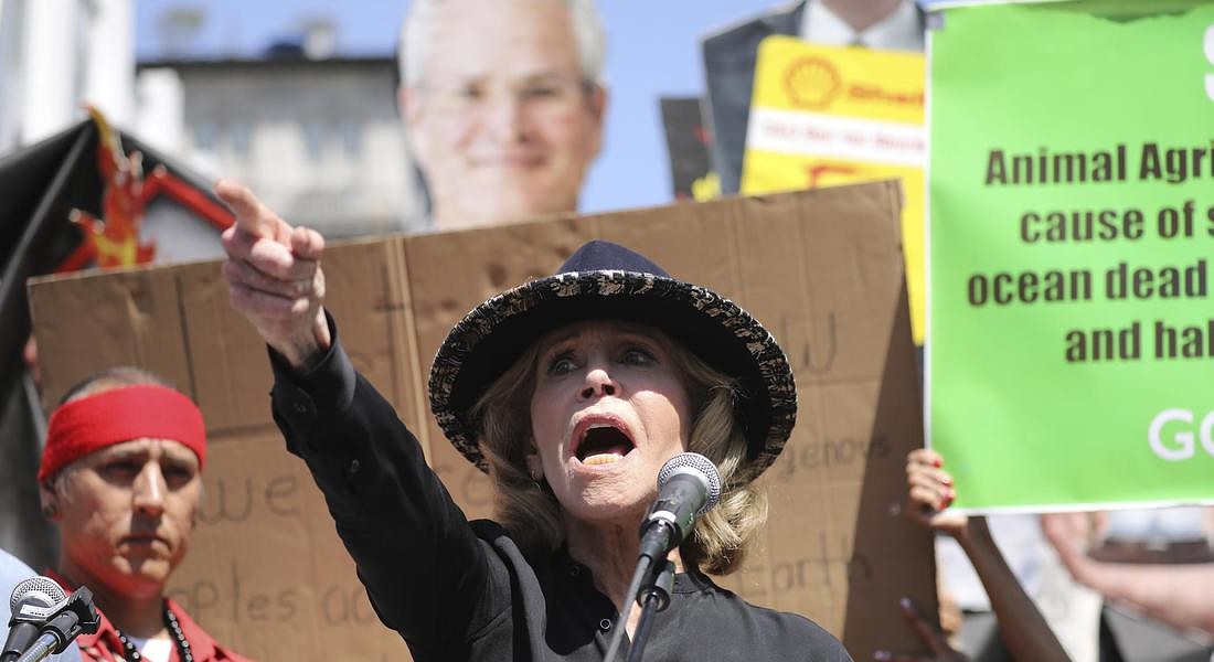 Climate Strike: Jane Fonda il 20 settembre a Los Angeles © AP