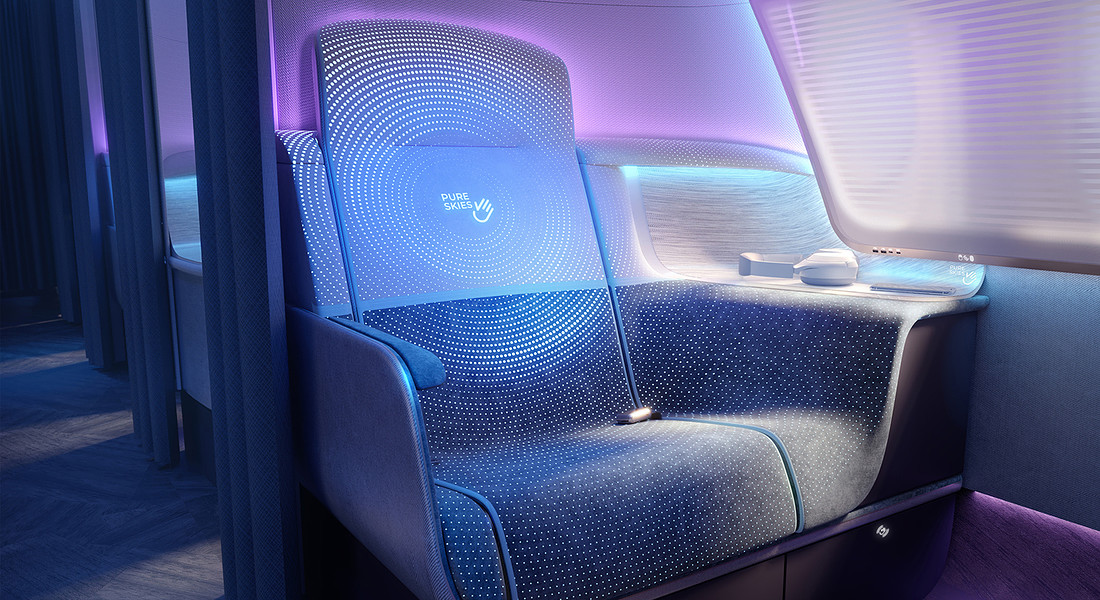 la cabina degli aerei secondo il progetto dello studio di design inglese PriestmanGoode © Ansa