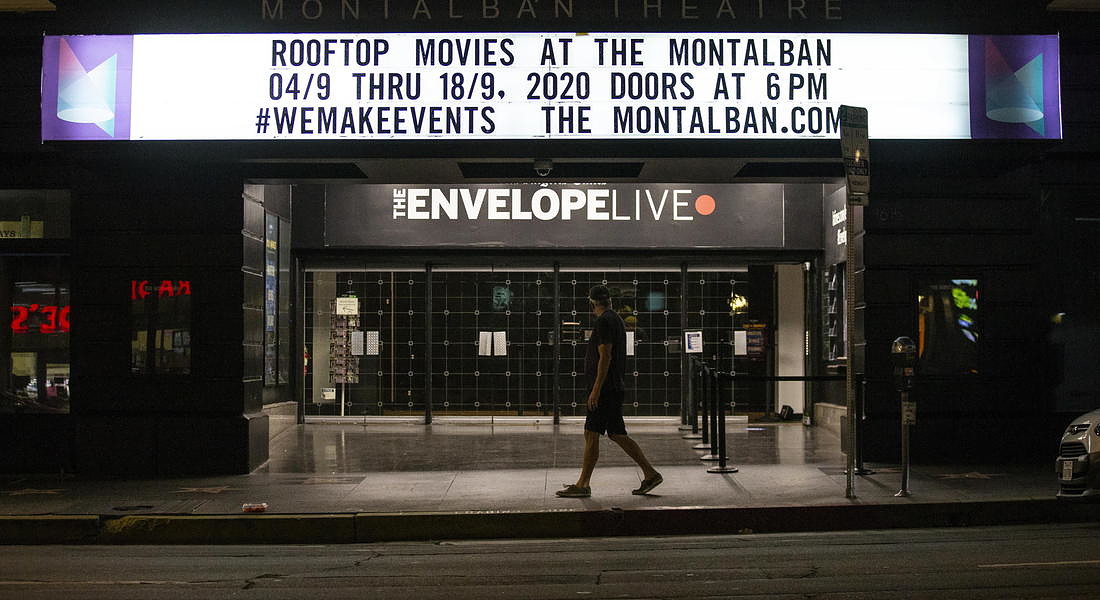 The Cinelounge Rooftop Cinema at the Montalban reopens in Hollywood © EPA