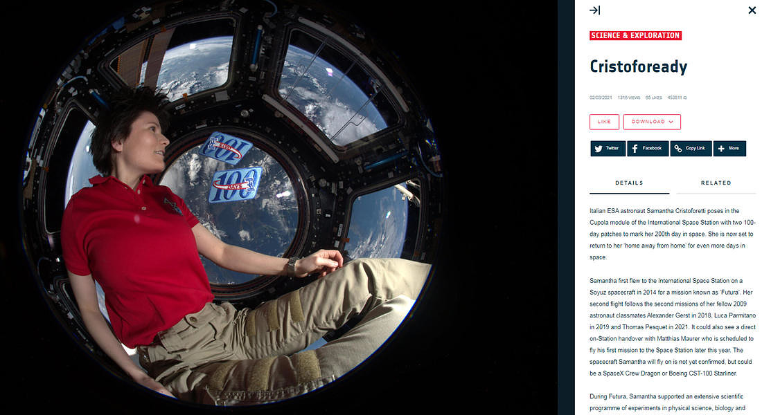 AstroSam pronta a volo 2022, 'mix di gioia e nuove sfide' ++ © ANSA