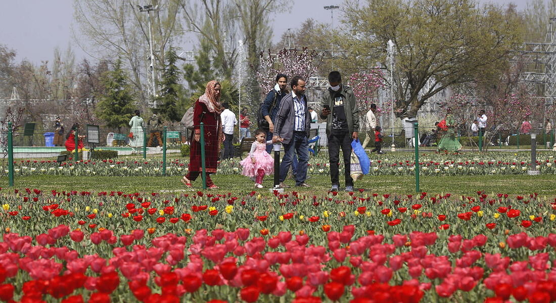 Authorities in Indian Kashmir opened the Asia�s largest Tulip Garden for visitors © EPA