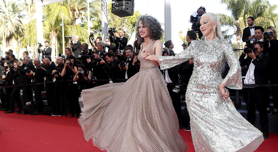 Mother and Son - Premiere - 75th Cannes Film Festival - Helen Mirren and Andie MacDowell © EPA