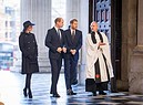 A Westminister William e Harry con Kate Middleton (ANSA)