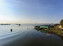 Il fiume Po al delta di Comacchio sul mare Adriatico foto iStock. (ANSA)