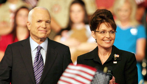 JOHN McCAIN e il vice premier Sarah Palin