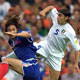 Euro 2000: duello  aereo Dugarry-Cannavaro durante la finale