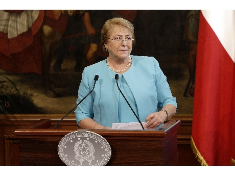 Michelle Bachelet  se reunio hoy en Roma con el premier italiano, Matteo Renzi (ANSA).  