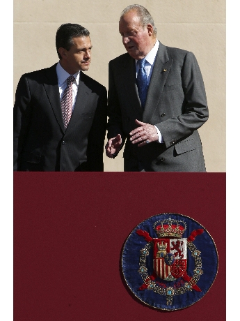 El presidente mexicano con  el rey Juan Carlos  (ANSA)