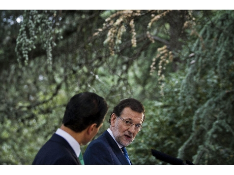 El Presidente mexicano junto a Mariano Rajoy  (ANSA).