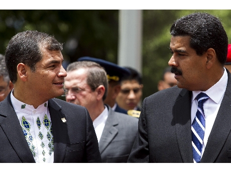 Rafael Correa y Nicolas Maduro, su par venezolano  (ANSA).