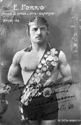 Enrico Porro, oro nella lotta greco-romana a Londra nel 1908