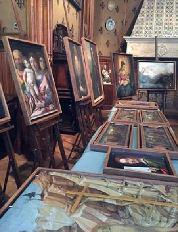 Alcuni dei quadri trafugati al museo di Castelvecchio di Verona © ANSA