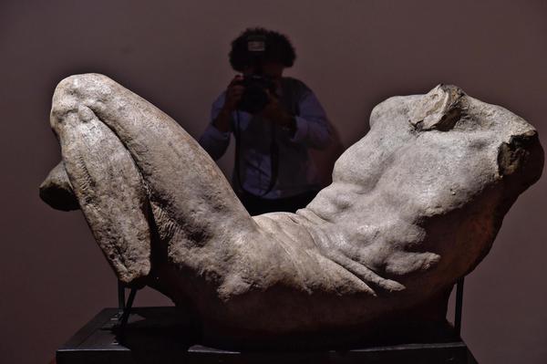 Michelangelo Buonarroti bronze sculpture ' Dio fluviale' © ANSA