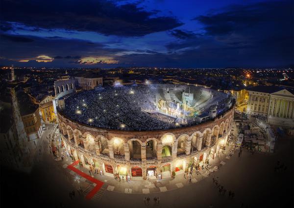 L'Arena di Verona  vista dall'alto © ANSA