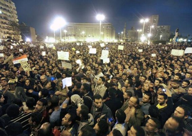 Un'immagine dello scorso gennaio delle proteste in piazza Tahir al Cairo. © ANSA 