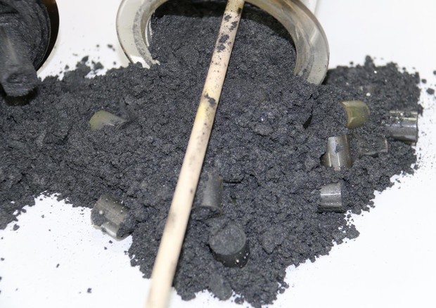 Il nero di carbonio, sottoprodotto del craking del metano (fonte: Kit) © Ansa