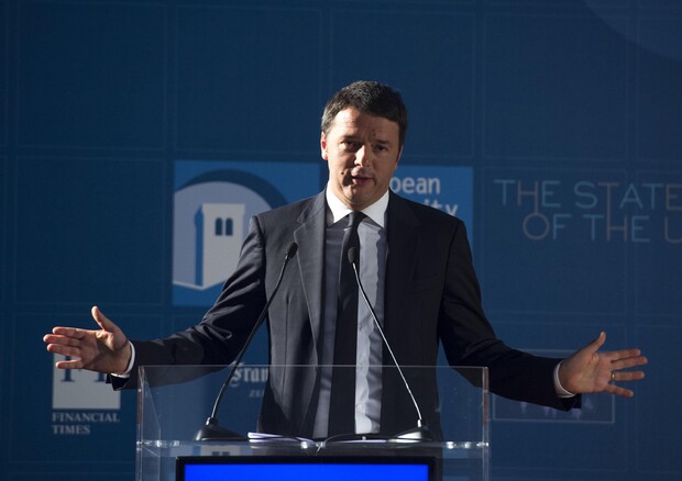 Matteo Renzi alla conferenza 'State of the Union' © ANSA