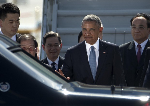 Barack Obama arriva a  Hangzhou © AP