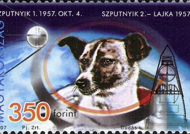 Un francobollo unghese dedicato al volo di Laika © Ansa