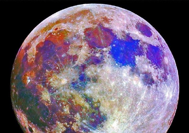 La Luna blu del 20 novembre 2010, fotografata dagli Stati Uniti (fonte: Astroval1) © Ansa