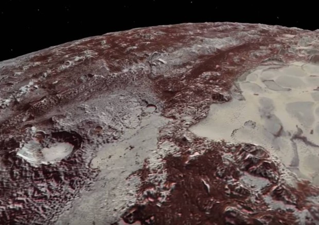 Le montagne di Plutone fotografate dalla sonda New Horizon della Nasa (fonte: NASA/JHUAPL/SwRI/Paul Schenk and John Blackwell, Lunar and Planetary Institute) © Ansa