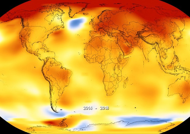 Il 2018 è stato il quarto anno più caldo mai registrato (fonte: NASA's Goddard Space Flight Center) © Ansa