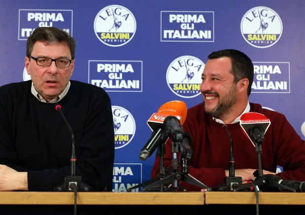 Giorgetti e Salvini © ANSA
