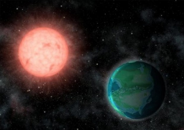 Rappresentazione artistica del pianeta roccioso Proxima b vicino alla sua stella, Proxima Centauri, a 4,5 anni luce dalla Terra (fonte: Jack O’Malley-James/Cornell University) © Ansa