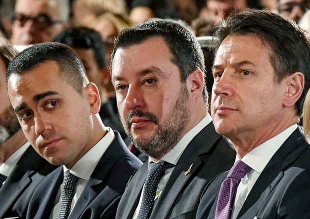 Luigi Di Maio, Matteo Salvini e Giuseppe Conte © ANSA