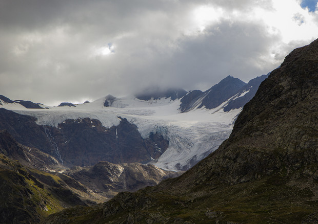 Il ghiacciaio dello Sforzellina (foto: la carovana dei ghiacciai di Legambiente) © Ansa