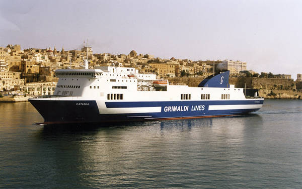 Il traghetto 'Catania' del gruppo Grimaldi