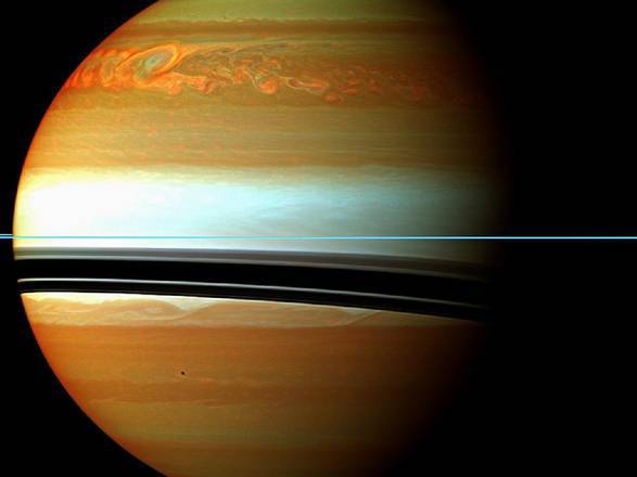 La tempesta nell'emisfero Nord di Saturno ( NASA/JPL-Caltech/Space Science Institute)