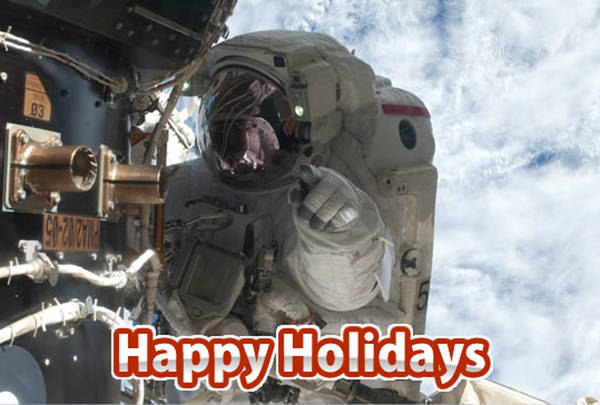 Una delle cartoline della Nasa per inviare gli auguri agli astronauti a bordo della Stazione Spaziale (fonte: NASA)