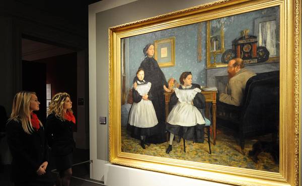 'La famiglia Bellelli' (1867), uno dei quadri di Edgar Degas esposti alla mostra 'Ad un passo da  Degas. Capolavori dal Musee d'Orsay' alla promotrice delle belle arti, Torino